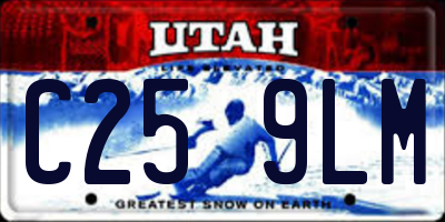 UT license plate C259LM