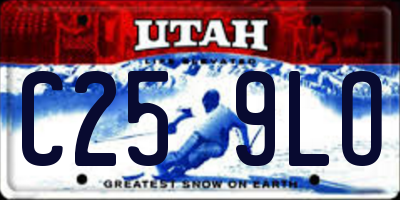UT license plate C259LO