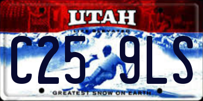 UT license plate C259LS