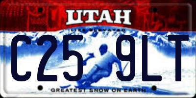 UT license plate C259LT