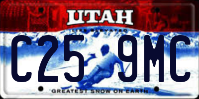 UT license plate C259MC