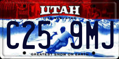 UT license plate C259MJ