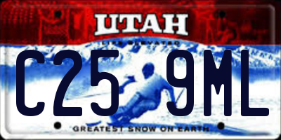 UT license plate C259ML