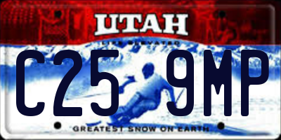 UT license plate C259MP
