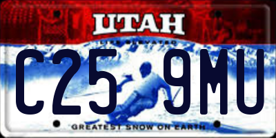 UT license plate C259MU