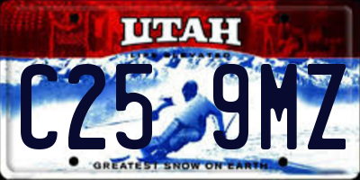 UT license plate C259MZ