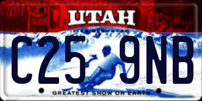 UT license plate C259NB