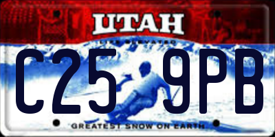 UT license plate C259PB
