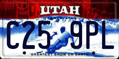 UT license plate C259PL