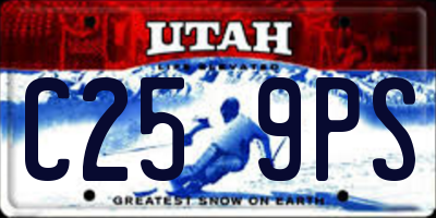 UT license plate C259PS