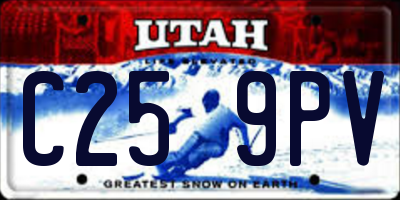 UT license plate C259PV