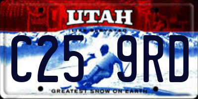 UT license plate C259RD