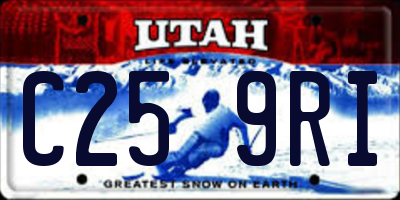 UT license plate C259RI
