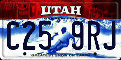 UT license plate C259RJ
