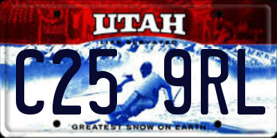 UT license plate C259RL