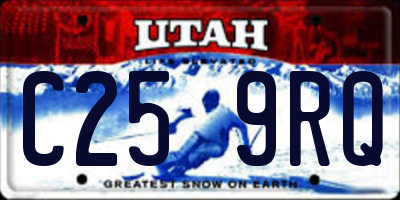 UT license plate C259RQ