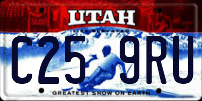 UT license plate C259RU