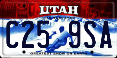 UT license plate C259SA