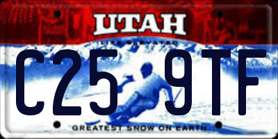 UT license plate C259TF