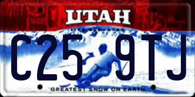UT license plate C259TJ