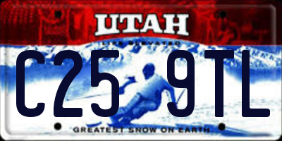 UT license plate C259TL
