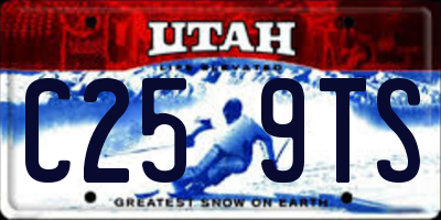UT license plate C259TS