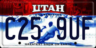 UT license plate C259UF