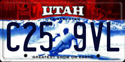 UT license plate C259VL