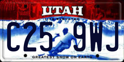 UT license plate C259WJ