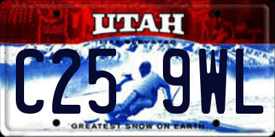 UT license plate C259WL