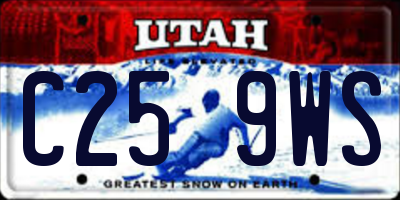 UT license plate C259WS