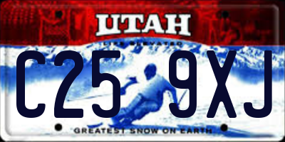 UT license plate C259XJ