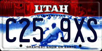 UT license plate C259XS