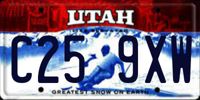 UT license plate C259XW