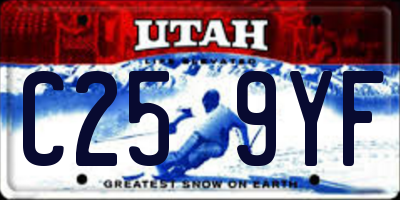 UT license plate C259YF