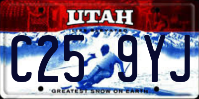 UT license plate C259YJ