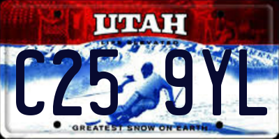 UT license plate C259YL