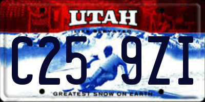 UT license plate C259ZI