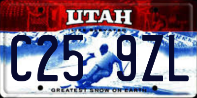 UT license plate C259ZL