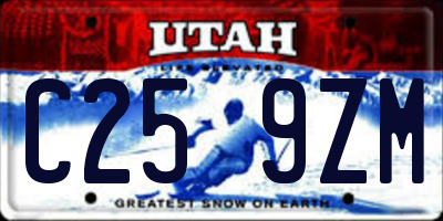 UT license plate C259ZM