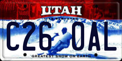 UT license plate C260AL
