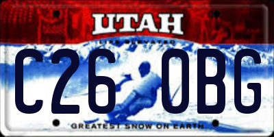 UT license plate C260BG