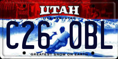 UT license plate C260BL