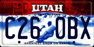 UT license plate C260BX