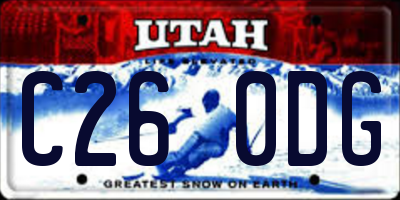 UT license plate C260DG