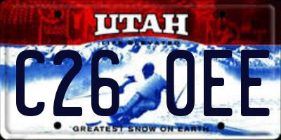 UT license plate C260EE