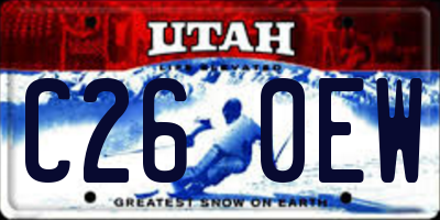 UT license plate C260EW