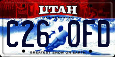 UT license plate C260FD