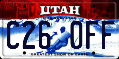 UT license plate C260FF