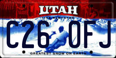 UT license plate C260FJ